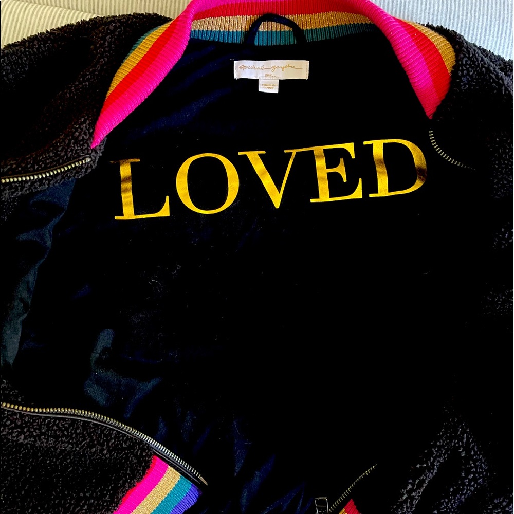 Spiritual Gangster black fleece long sleeve bomber jacket (crop style)